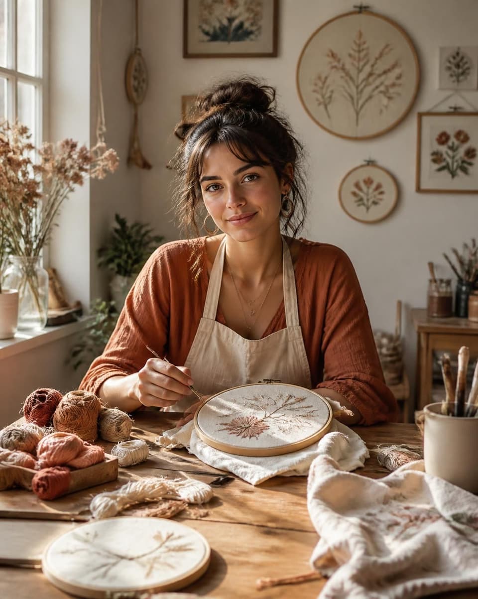 Portrait de Juliana dans son atelier