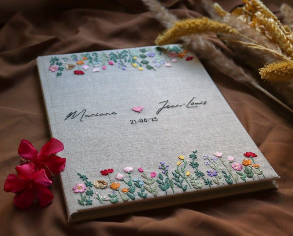Exemples de broderies personnalisées pour un mariage